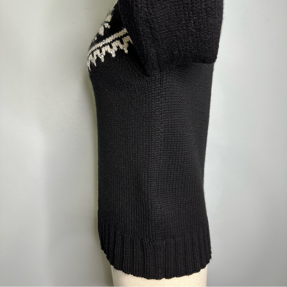 Ralph Lauren Purple Label Hand Knit Embellished 100% Cashmere Fair Isle Sweater - Picture 8 of 16